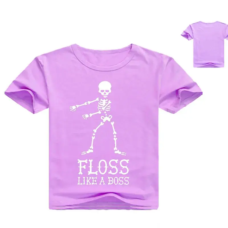 2018 Cartoon Print Red T-Shirt FLOSS Like Boss - Image 5