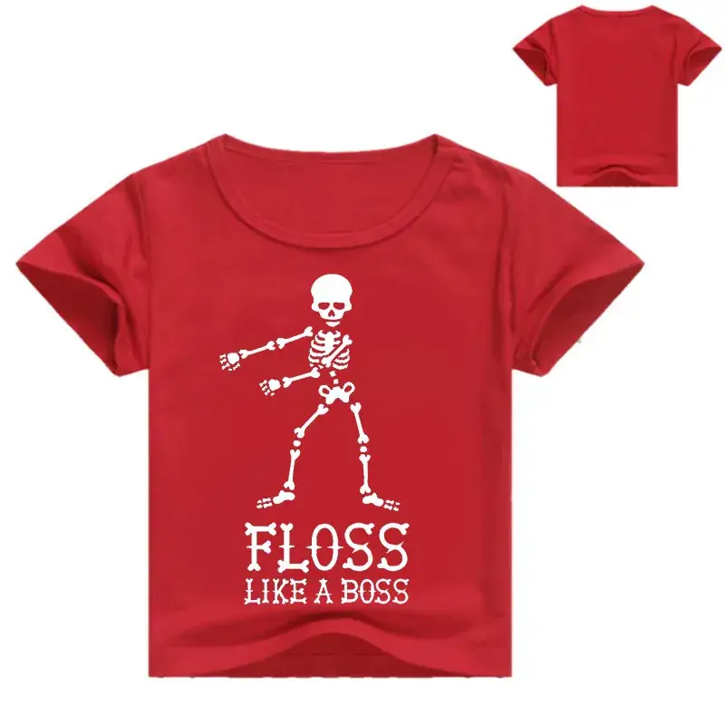 2018 Cartoon Print Red T-Shirt FLOSS Like Boss — feature 4
