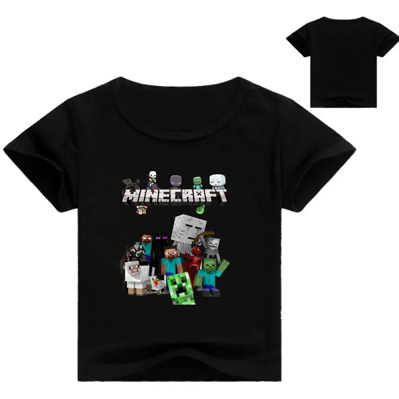 Minecraft T-Shirt Red Medium Large Boys Girls - Image 12
