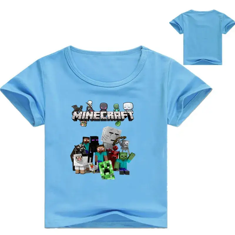 Minecraft T-Shirt Red Medium Large Boys Girls - Image 13