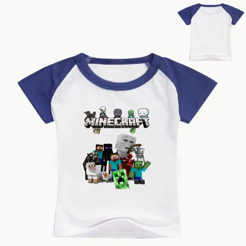 Minecraft T-Shirt Red Medium Large Boys Girls - Image 15
