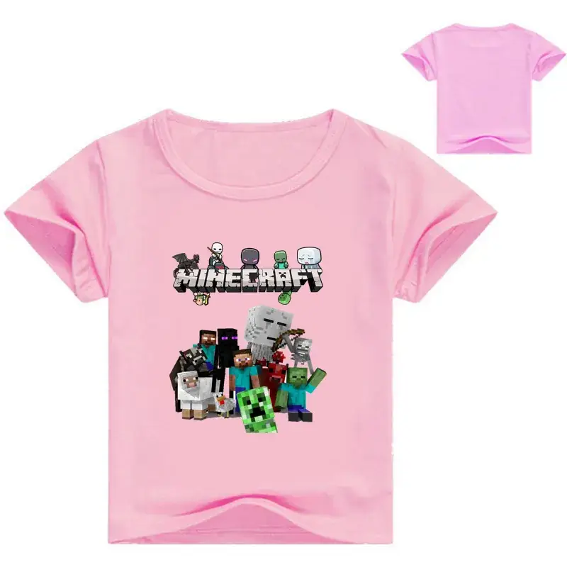 Minecraft T-Shirt Red Medium Large Boys Girls - Image 2