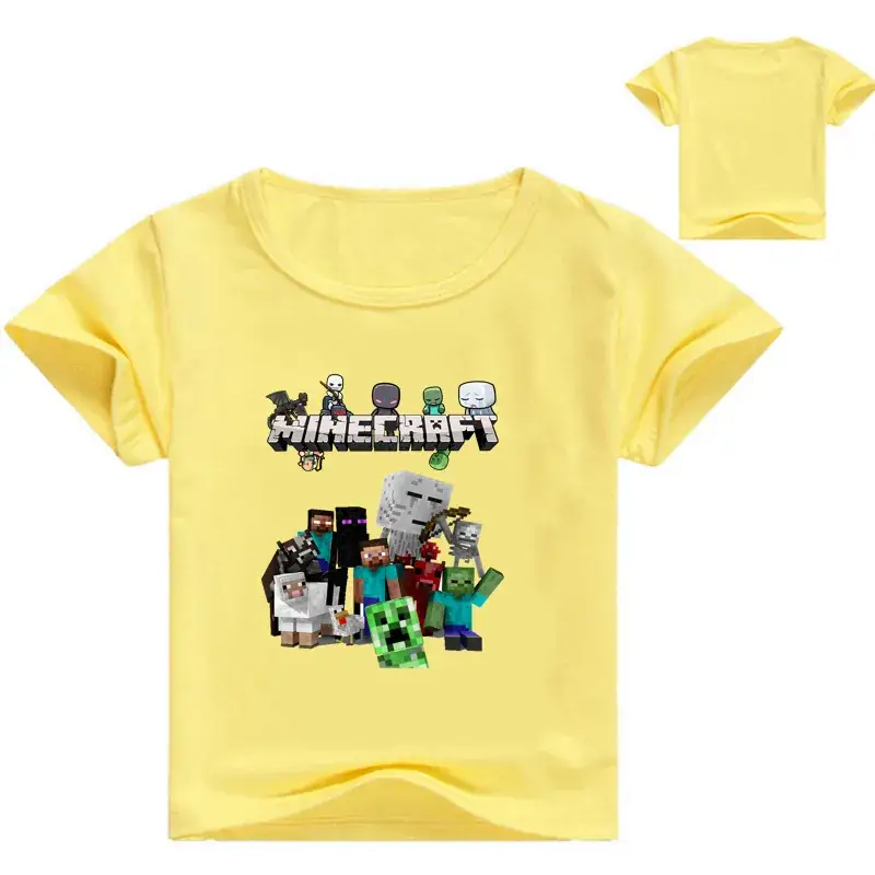 Minecraft T-Shirt Red Medium Large Boys Girls - Image 3