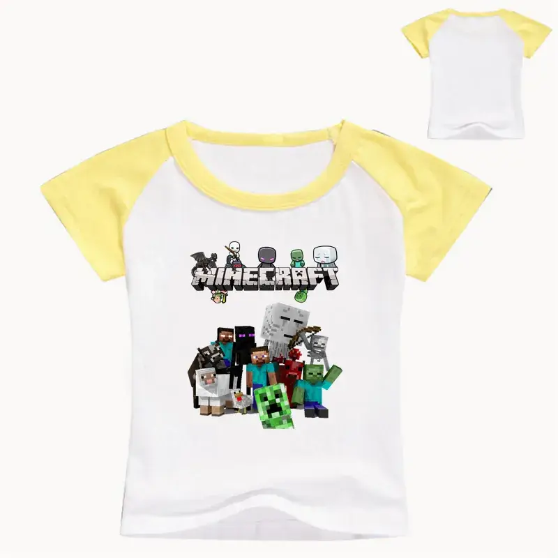 Minecraft T-Shirt Red Medium Large Boys Girls - Image 8