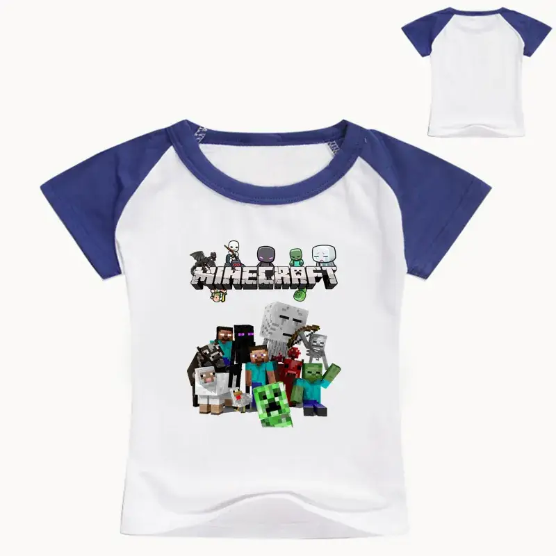 Minecraft T-Shirt Red Medium Large Boys Girls - Image 9