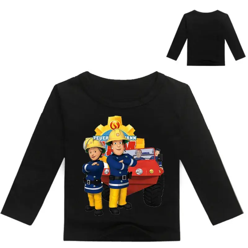 2020 Boys Long Sleeve T-Shirt Cartoon Fire Engine Design — feature 4