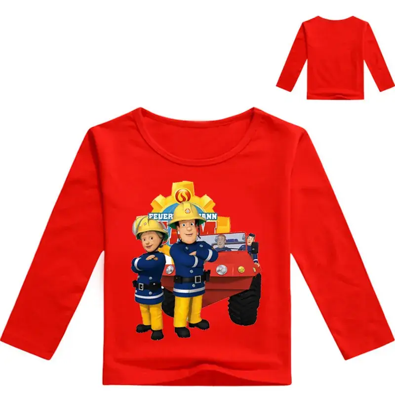 2020 Boys Long Sleeve T-Shirt Cartoon Fire Engine Design — feature 5