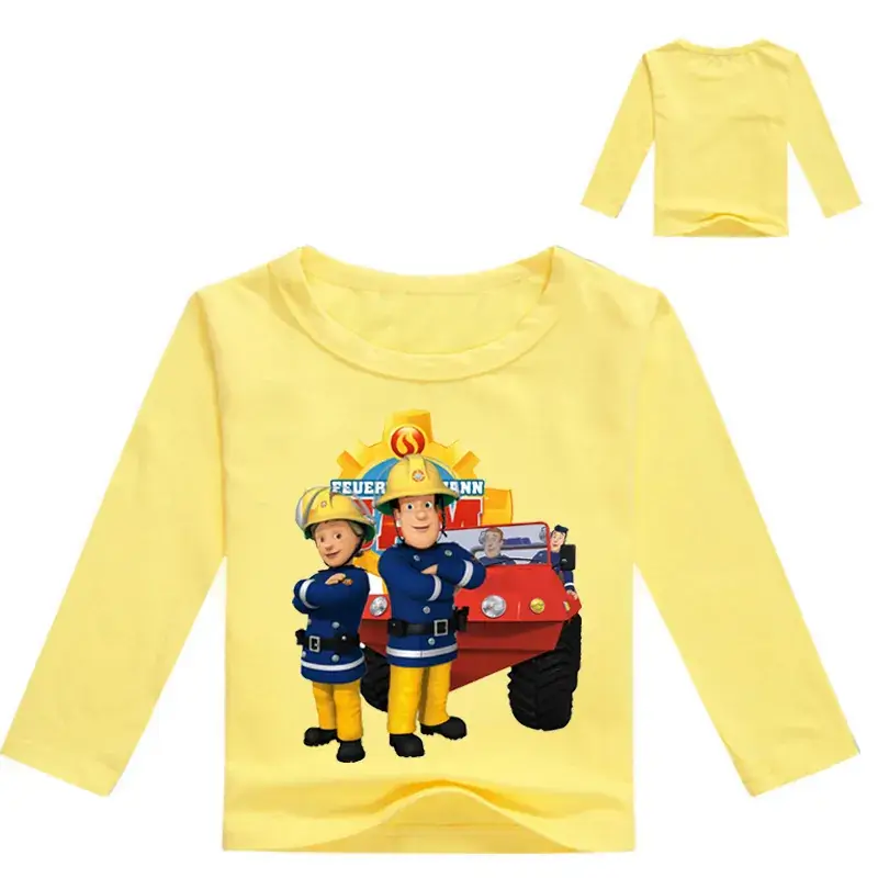 2020 Boys Long Sleeve T-Shirt Cartoon Fire Engine Design — feature 6