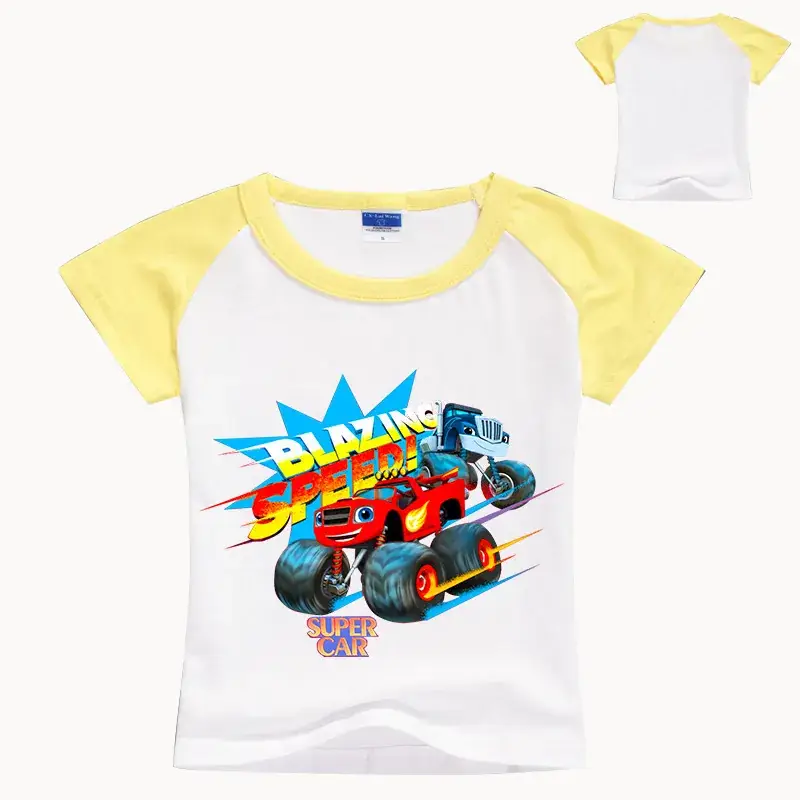 Summer T-Shirt Boys Black White Graphic Print - Image 11
