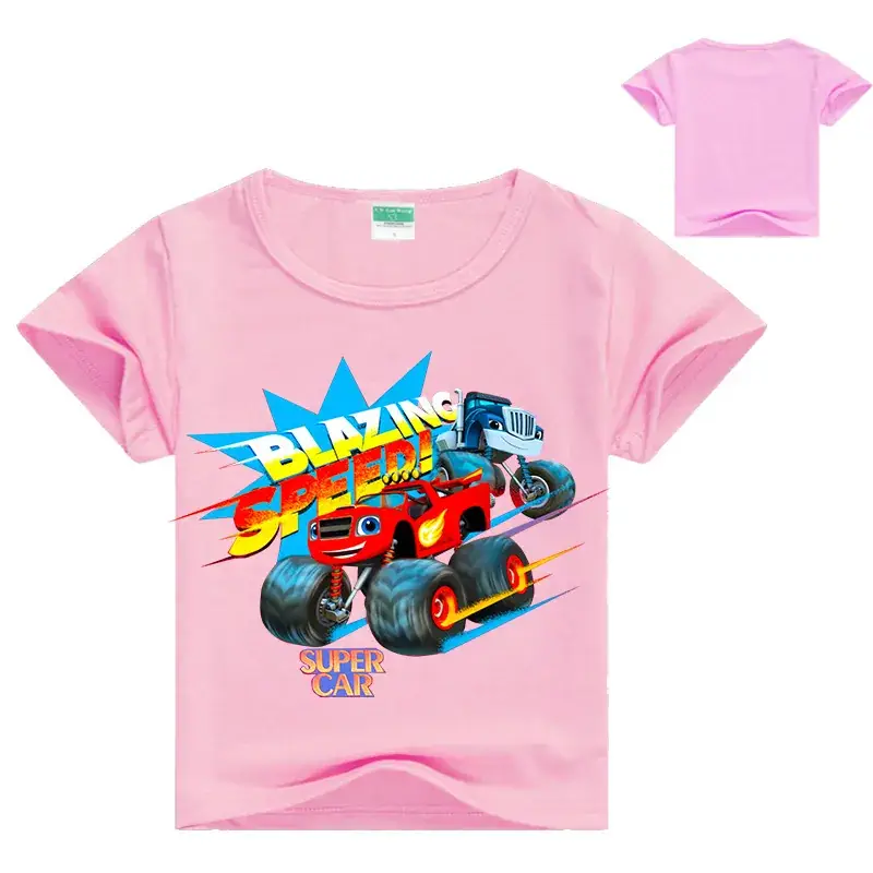 Summer T-Shirt Boys Black White Graphic Print - Image 2