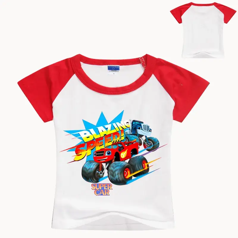 Summer T-Shirt Boys Black White Graphic Print - Image 8