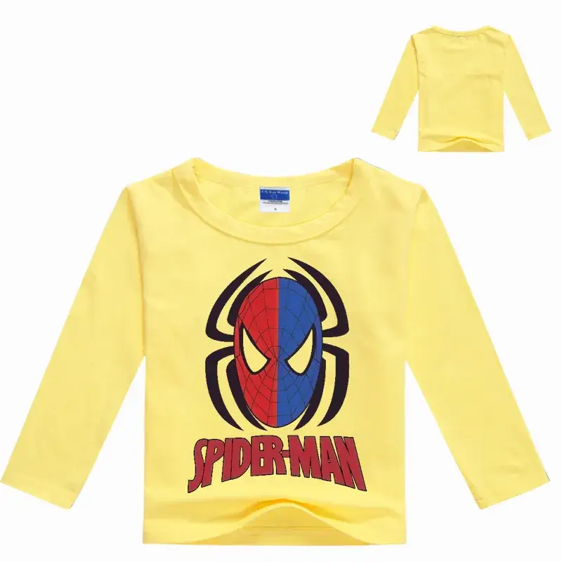 2017 Spider Man Long Sleeve T-Shirt Yellow - Image 11