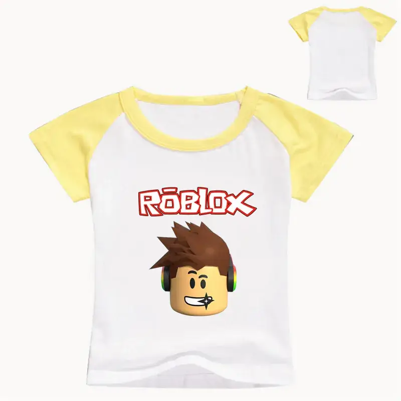 Roblox Printed T-Shirt for Kids Red White Short Sleeve