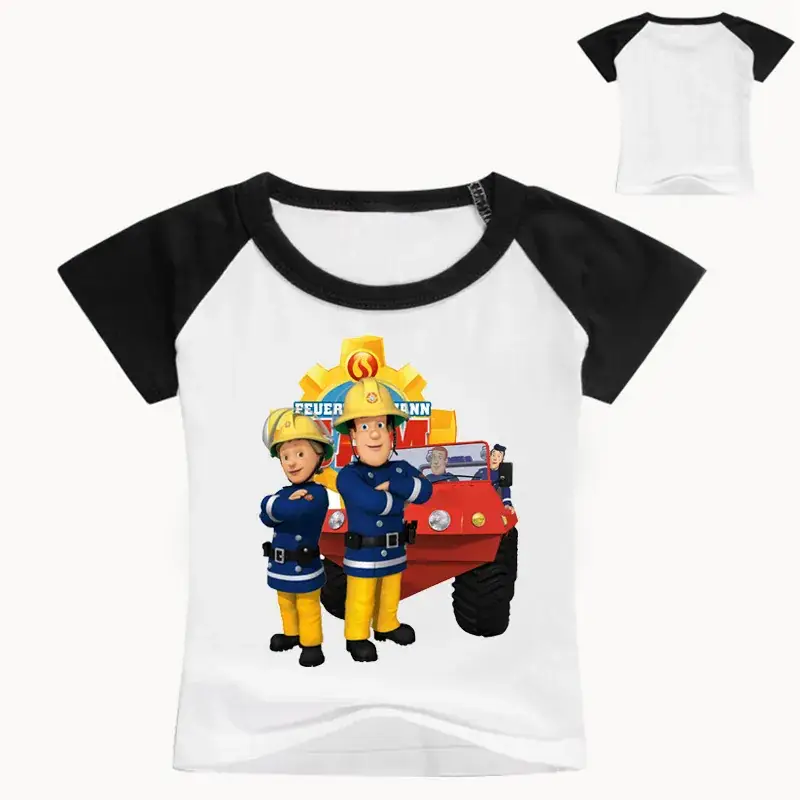 2020 New Summer Cartoon Children's T-Shirt Yellow White - Image 6