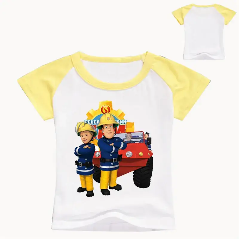 2020 New Summer Cartoon Children's T-Shirt Yellow White — feature 4