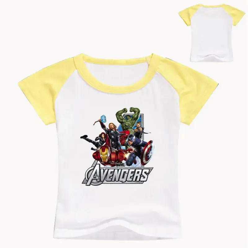 Avengers Graphic T-Shirt for Kids White Red Sleeve — feature 4