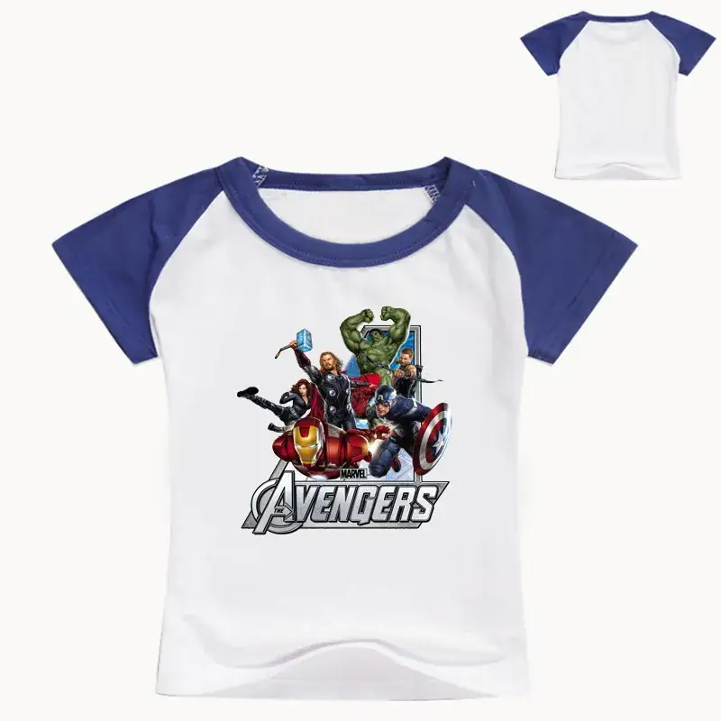Avengers Graphic T-Shirt for Kids White Red Sleeve - Image 4