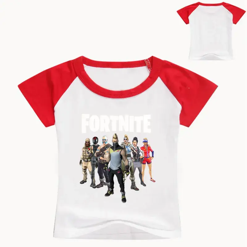 2018 Fortnite Kids T-Shirt White Yellow Round Neck — feature 10