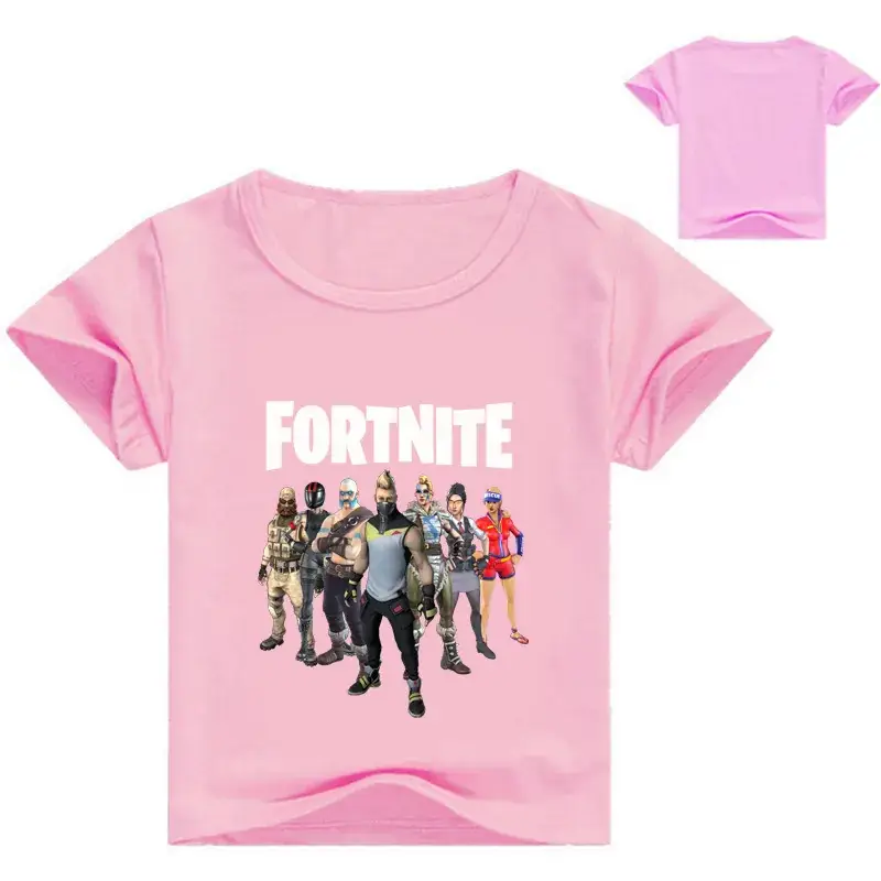 2018 Fortnite Kids T-Shirt White Yellow Round Neck — feature 2
