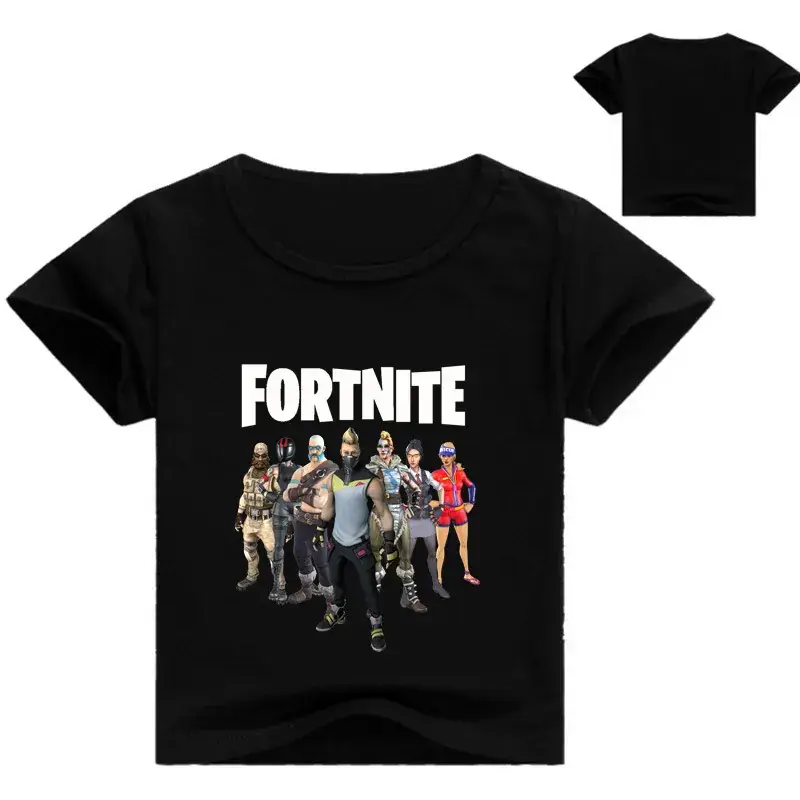2018 Fortnite Kids T-Shirt White Yellow Round Neck — feature 3
