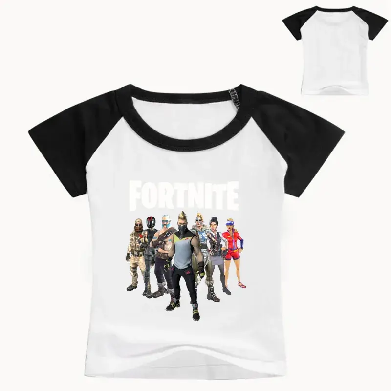 2018 Fortnite Kids T-Shirt White Yellow Round Neck — feature 8