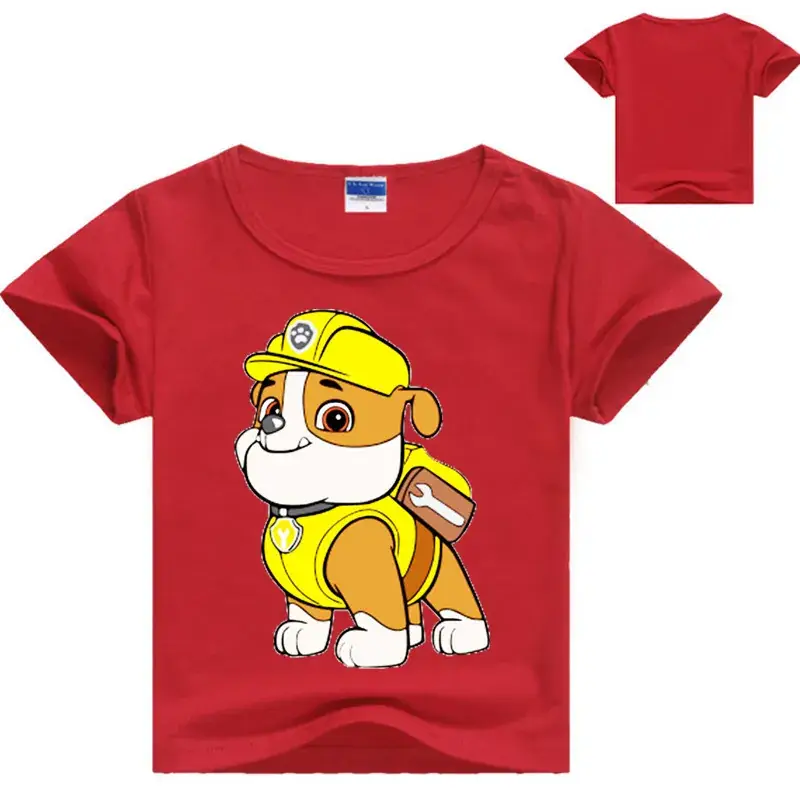 Yellow Cartoon Puppy T-Shirt for Boys Girls - Image 8