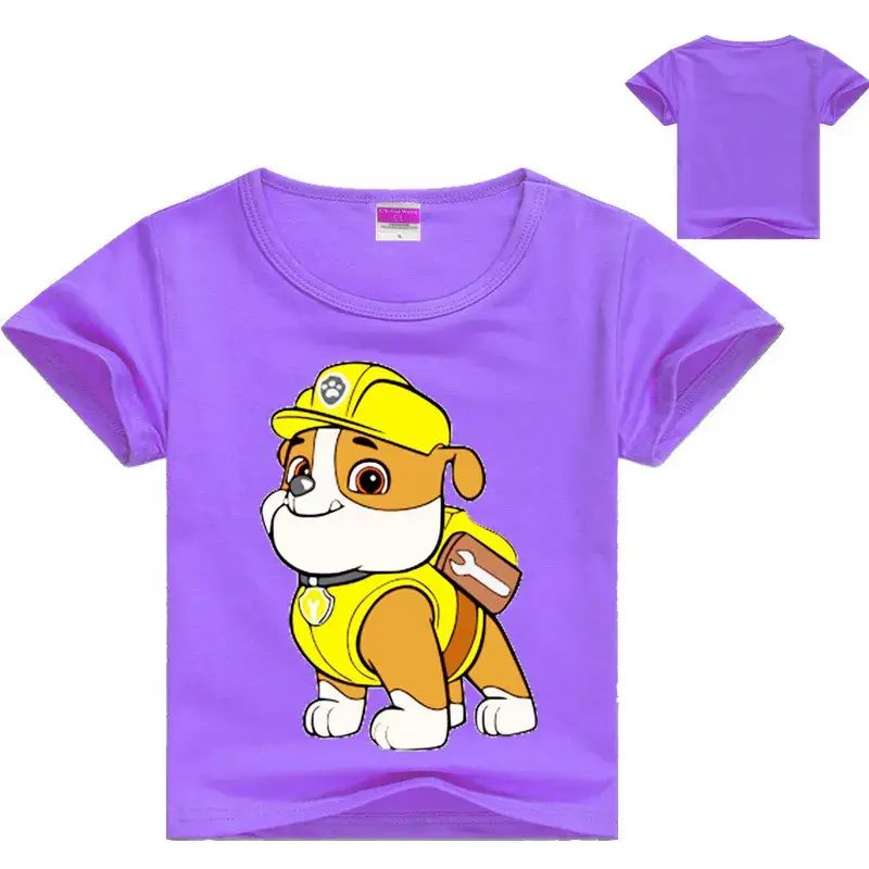 Yellow Cartoon Puppy T-Shirt for Boys Girls - Image 10