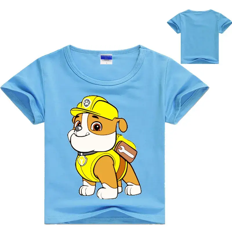 Yellow Cartoon Puppy T-Shirt for Boys Girls - Image 7