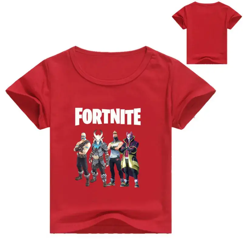 Fortnite Printed Red White Kids T-Shirt Set