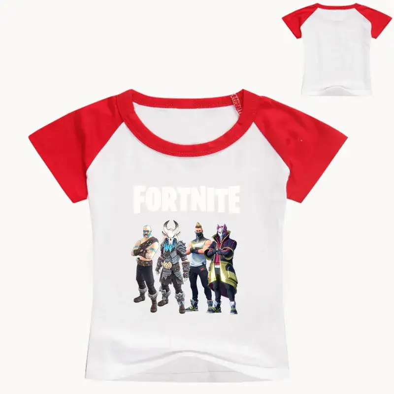 Fortnite Printed Red White Kids T-Shirt Set — feature 3