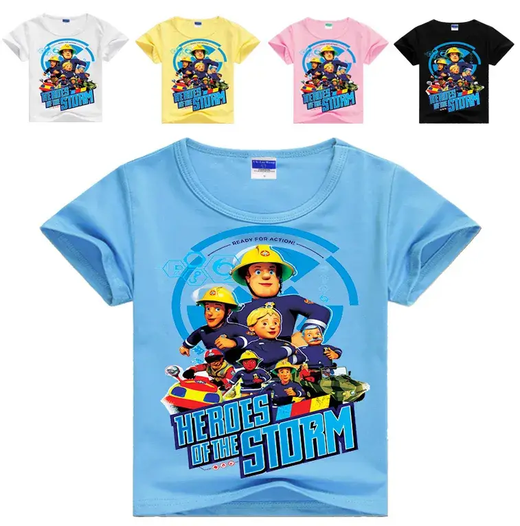 Kids Cartoon T-Shirt Black Short Sleeve Drop Shipping — feature 2