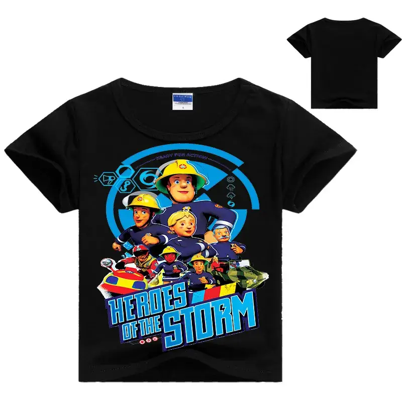 Kids Cartoon T-Shirt Black Short Sleeve Drop Shipping — feature 6