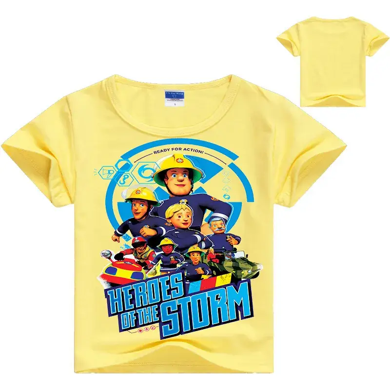 Kids Cartoon T-Shirt Black Short Sleeve Drop Shipping - Image 3