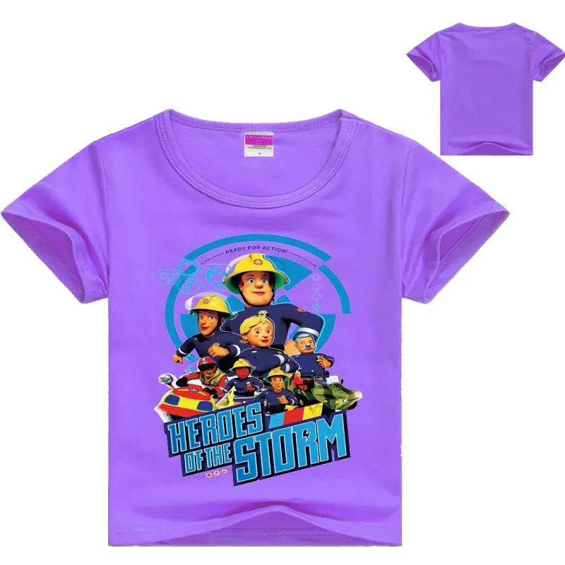 Kids Cartoon T-Shirt Black Short Sleeve Drop Shipping - Image 5