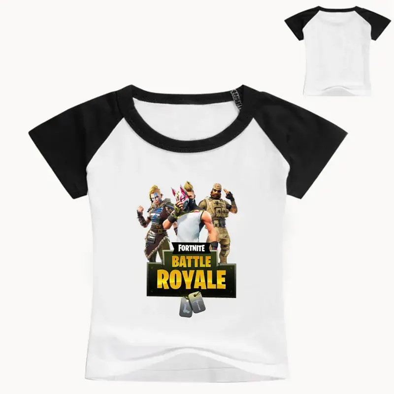 2018 Battle Royale Kids Red White T-Shirt Round Neck — feature 12
