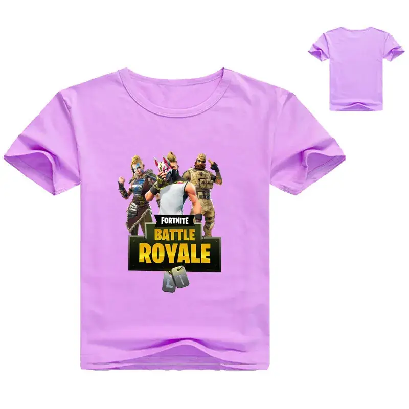 2018 Battle Royale Kids Red White T-Shirt Round Neck — feature 2