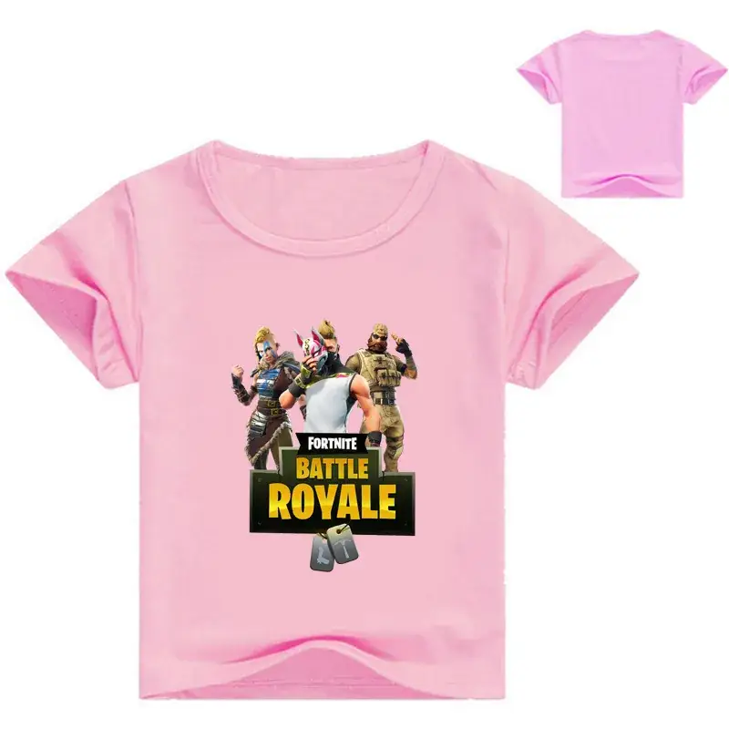 2018 Battle Royale Kids Red White T-Shirt Round Neck — feature 7