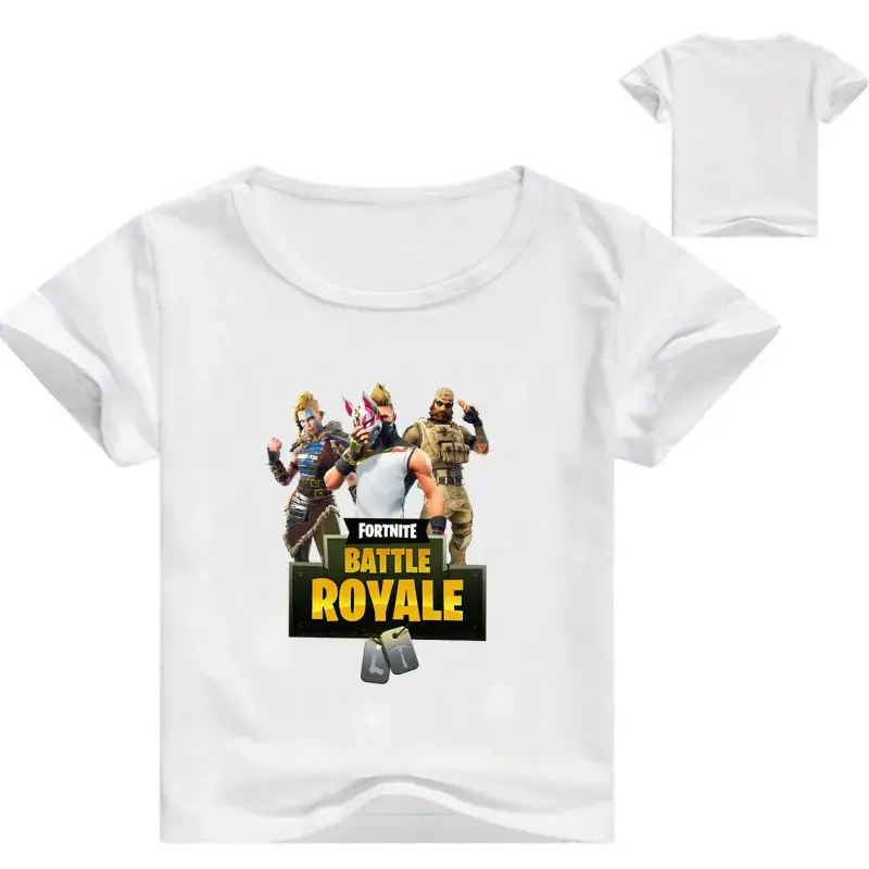 2018 Battle Royale Kids Red White T-Shirt Round Neck — feature 8