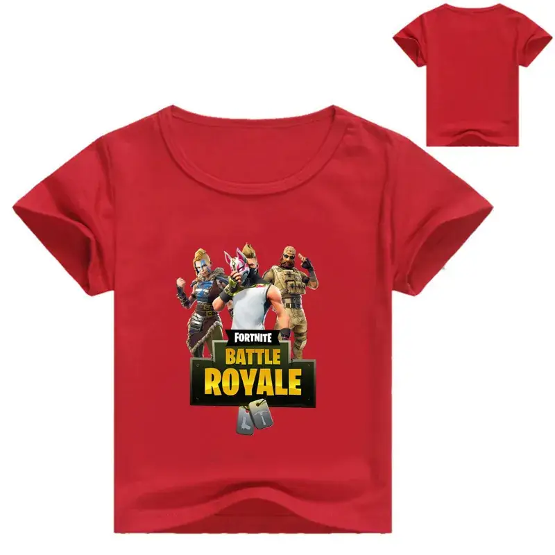 2018 Battle Royale Kids Red White T-Shirt Round Neck - Image 4