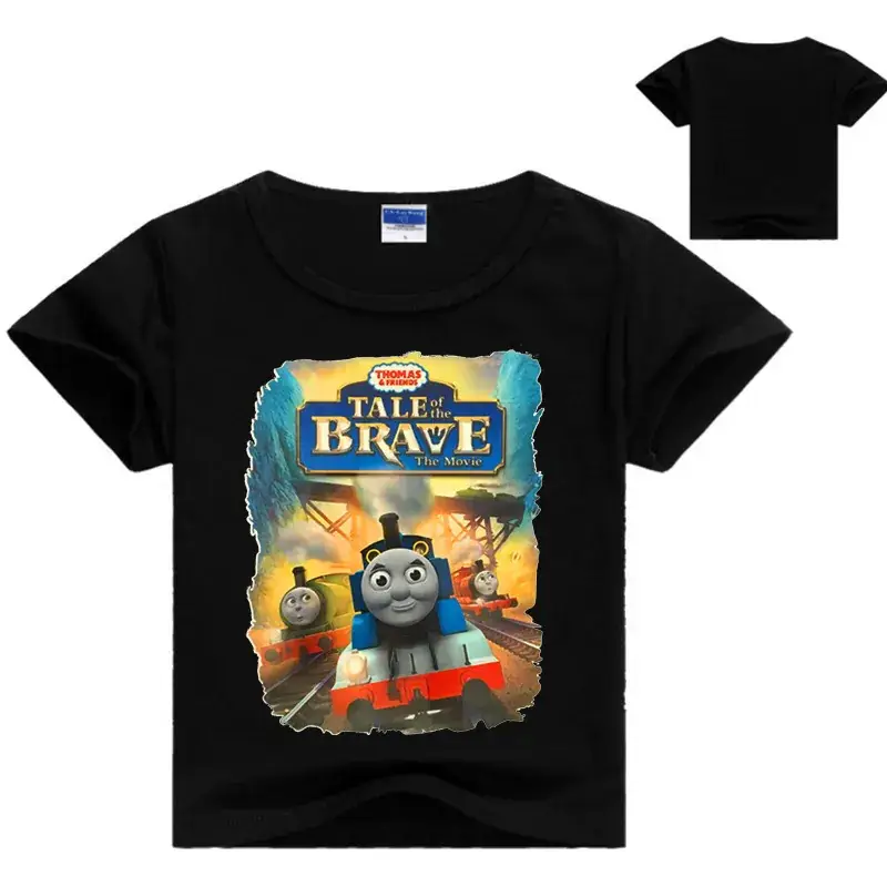 Children's Purple Cartoon T-Shirt Set with Back - Image 6