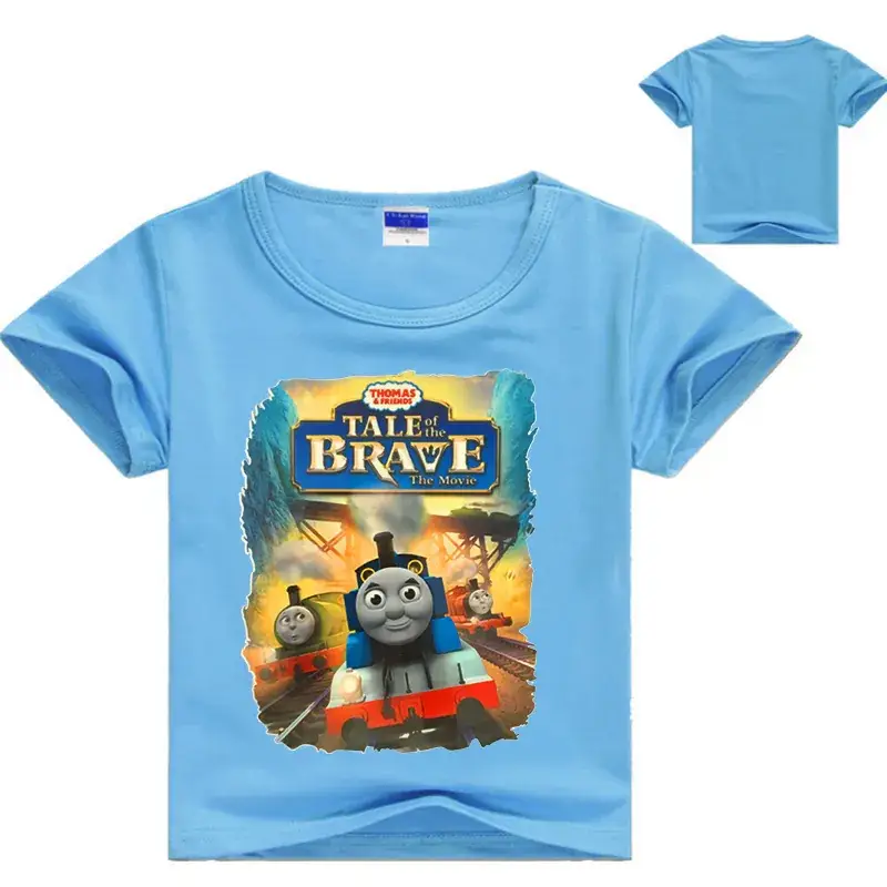 Children's Purple Cartoon T-Shirt Set with Back - Image 7