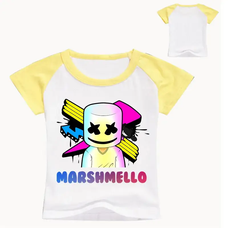 Marshmello Kids T-Shirt Red White 0232-1 — feature 11