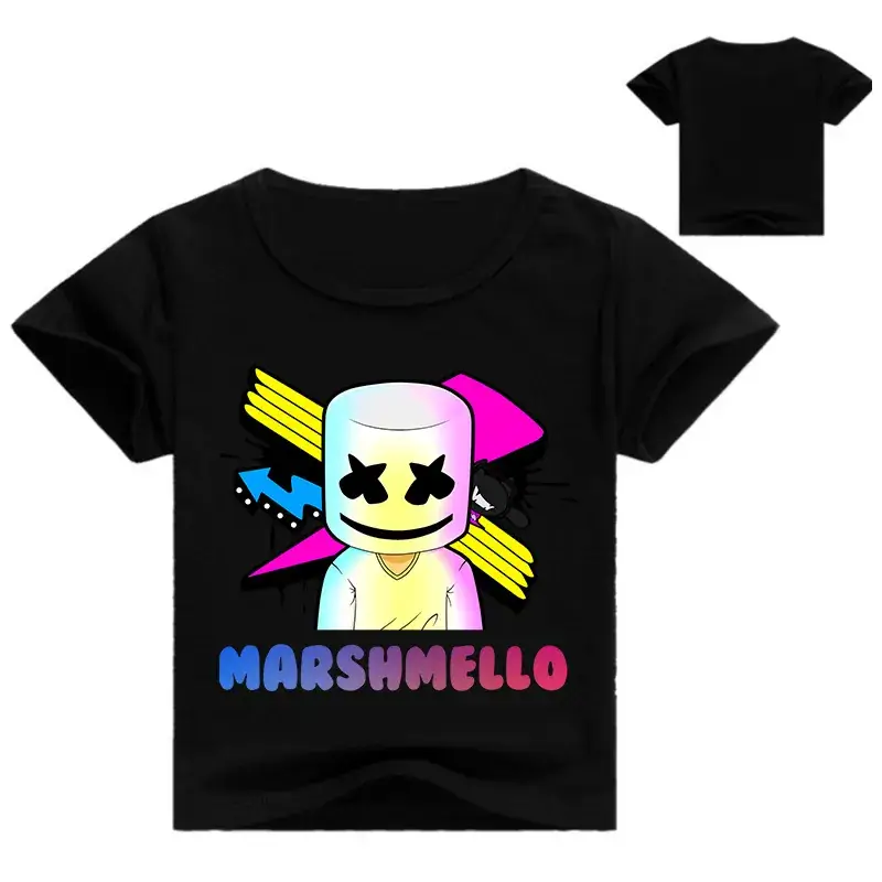 Marshmello Kids T-Shirt Red White 0232-1 — feature 2