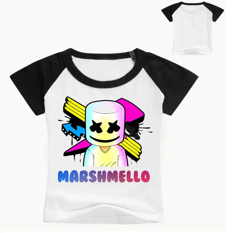 Marshmello Kids T-Shirt Red White 0232-1 - Image 11