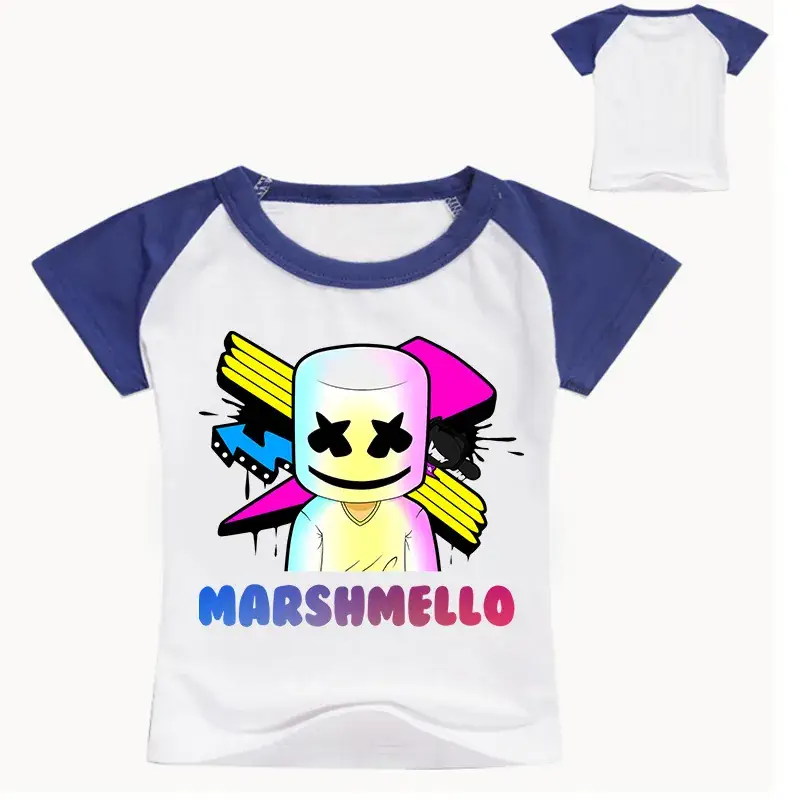 Marshmello Kids T-Shirt Red White 0232-1 - Image 9
