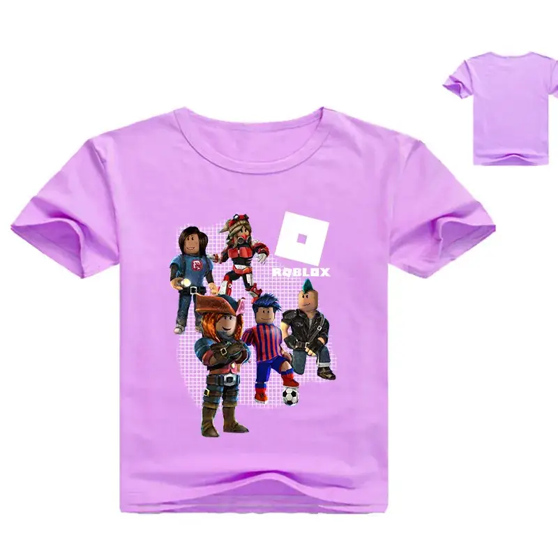 Pink Cartoon Print Kids T-Shirt Set for Girls