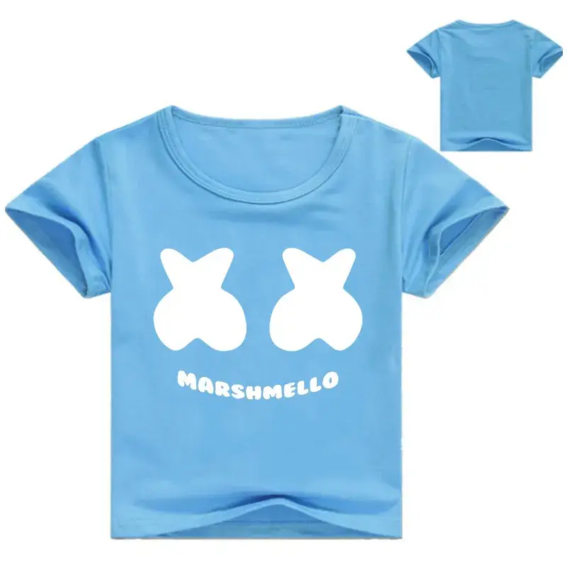 Marismello Print Yellow T-Shirt for Kids Round Neck Short Sleeve