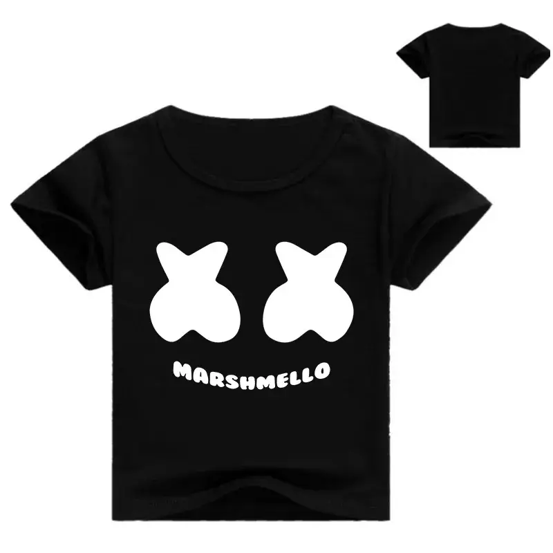 Marismello Print Yellow T-Shirt for Kids Round Neck Short Sleeve
