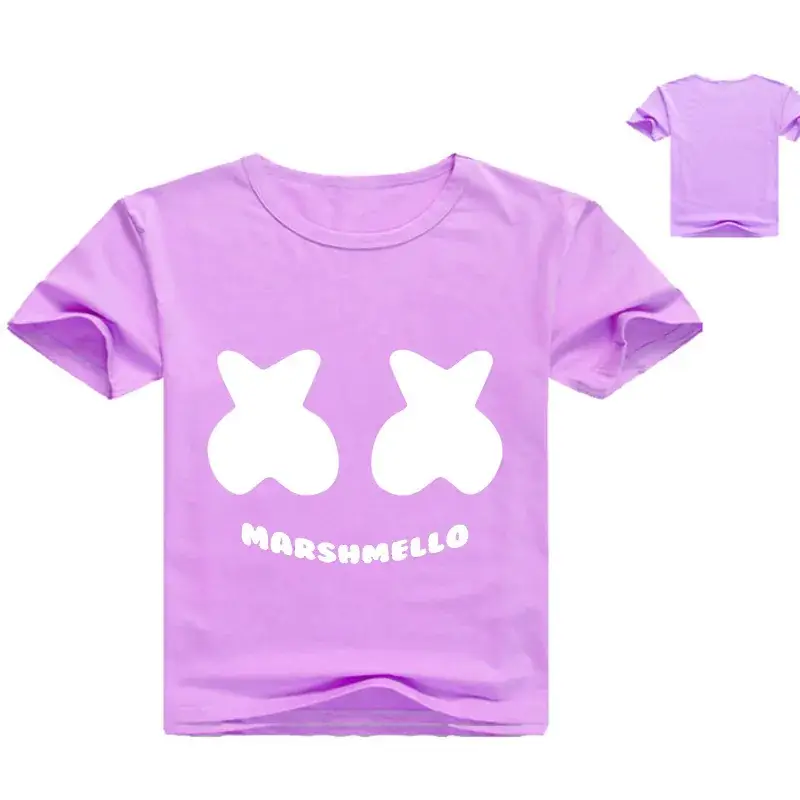 Marismello Print Yellow T-Shirt for Kids Round Neck Short Sleeve