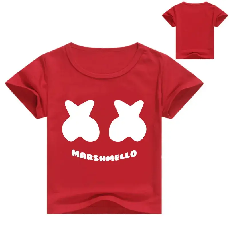 Marismello Print Yellow T-Shirt for Kids Round Neck Short Sleeve